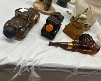 Collection whiskey bottles 