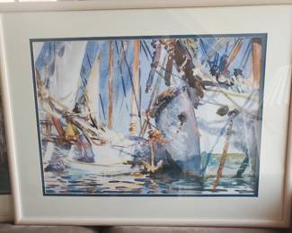 Abstract ship print