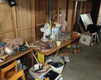 The basement before setup...