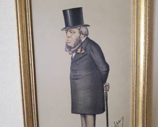 (1) of (2) Stately Gentlemen prints approx 12" x 8"