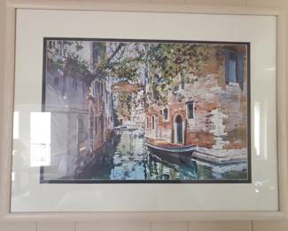 Venice print 80's cream frame