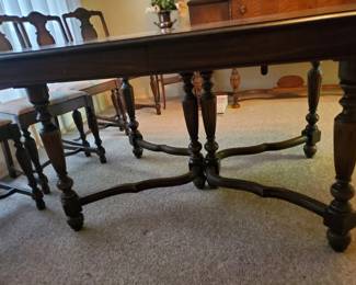 Solid wood dining table