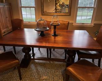 Arhaus Trestle Dining Table & Chairs