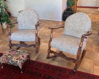Newly upholstered vintage rockers