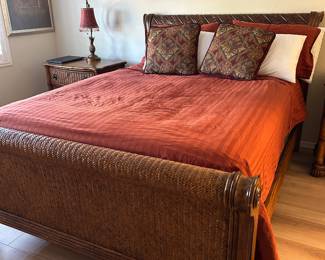 Tommy Bahama queen bed and mattress