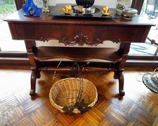 Antique Victorian mahogany console table