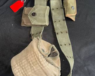 Army belt with attachments 