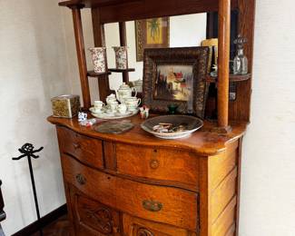 Antique oak sideboard 