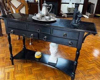 Black console table