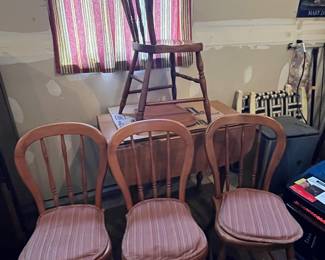 Vintage Tell City set of 4 Wood Chairs