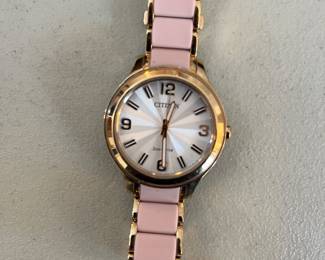 Women's Citizen Weekender Eco-Drive Rose Gold Tone SS & Pink Silicone Band Watch