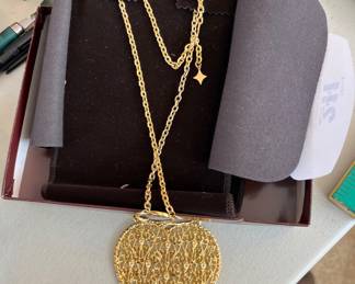 Fabrini Filigree Heart Pendant