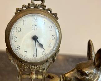 Junghan’s Kangaroo German Swinger Brass Statue Clock- works!