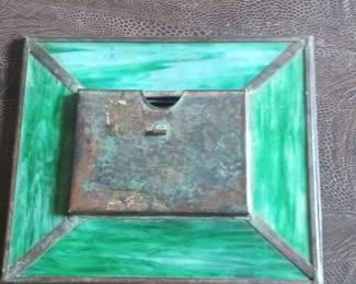 Colonial Mfg. Co. New York Art Nouveau Style Stained Glass Frame