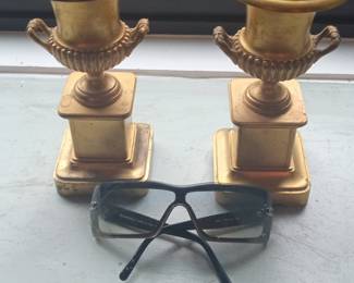 Pair of Gilt Bronze Urns