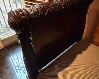 Victorian Carved Mahogany Empire Style Daybed