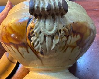 Yellow Glazed Terracotta Confit Pot with Lid