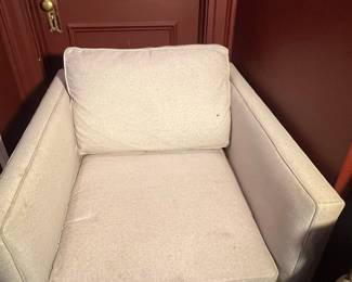 Crate & Barrel Barrett II Track Arm Swivel Chair