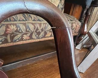 Victorian Style Walnut and Cane Seat Side Chair