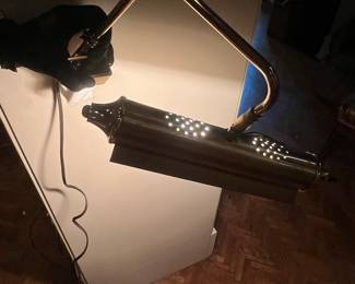 Vintage Brass Art Lamp for Artwork Illumination