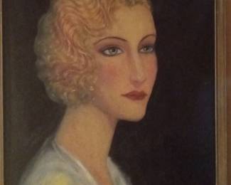Portrait of a Woman in Art Deco Style, possibly by R. Wilson Hammell