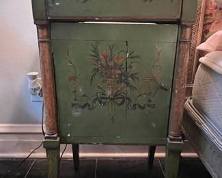 Style of Neoclassical Hand-Painted Nightstand