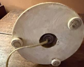 Vintage Rococo-Style Carved Wood Lamp