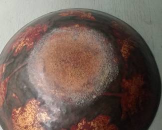 Enamel on Copper Dish with Male Figure