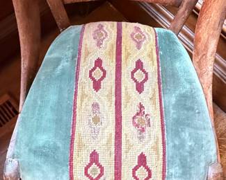 Victorian Needlepoint Upholstered Side Chair