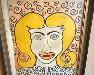 Lee Godie "Self-Portrait" Drawing