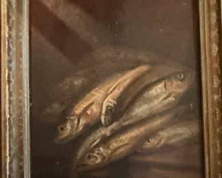 Still Life of Fish Oil Painting