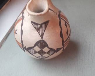 Acoma Pueblo Polychrome Pottery Pitcher
