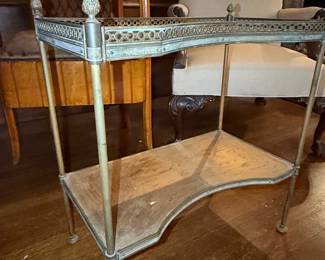 Vintage French Provincial Style Tiered Serving Cart