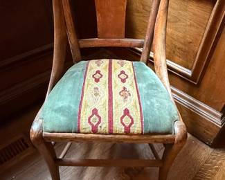 Victorian Needlepoint Upholstered Side Chair