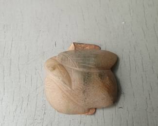 Art Deco Style Compact Case with Hand-Painted Design