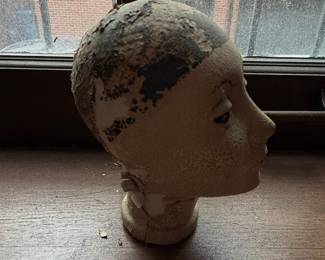 Antique French Papier-Mâché Milliner's Head