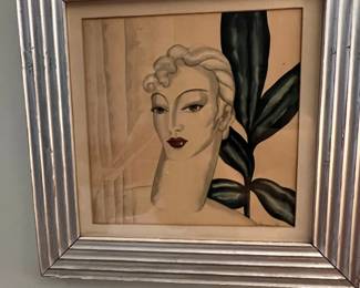 Art Deco Portrait of a Woman by Tamara de Lempicka