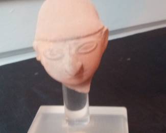 Terracotta Head Fragment, likely Ancient Egyptian