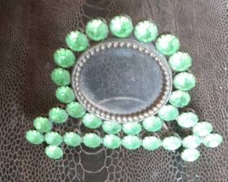 Vintage Decorative Mirror with Rhinestones