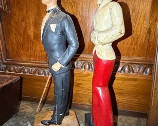 Art Deco Gentleman and Lady Figurines by Ed. Clou, 1925