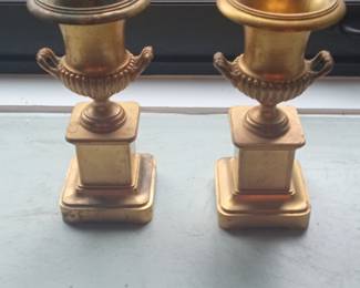 Pair of Gilt Bronze Neoclassical Urns figurines