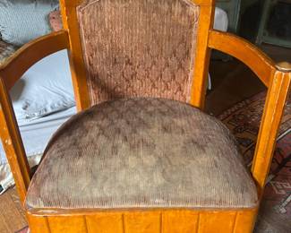 Art Deco Scalloped Back Armchair by Eliel Saarinen