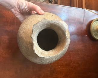 Carved Terracotta Pottery Vessel, possibly Nupe People