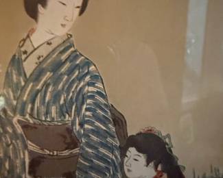 Japanese Woodblock Print by Mihata Jōryū of Two Women