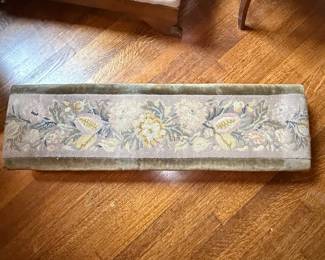 Victorian Needlepoint Footstool