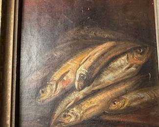 Still Life of Fish Oil Painting