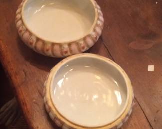 Victorian Pink Casket Box with Floral Enamel and Swirl Pattern