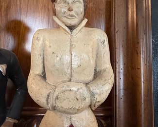 Folk Art Figurine of a Woman in Red Fishtail Skirt