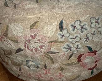 Embroidered Suzani Ottoman Pouf