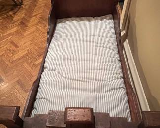 Victorian Eastlake Style Wooden Doll Bed